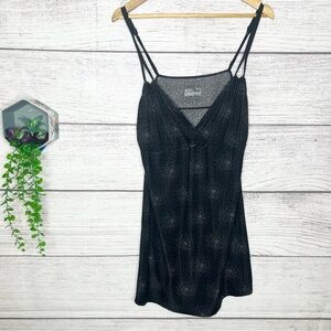 Gilligan & O’Malley Black Cotton Nightgown Nightie Sleep Dress Size Medium